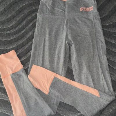 Victoria Secret Grey And Peach Color Leggings Size Small